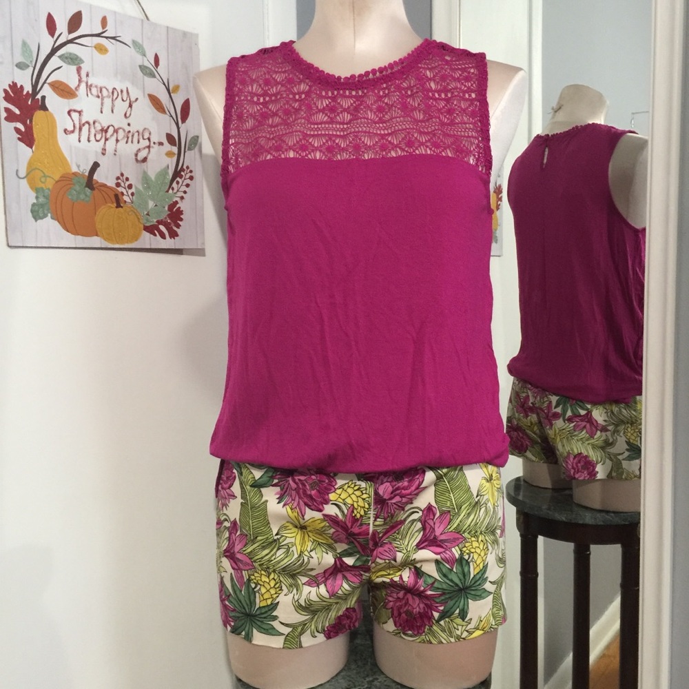 H&M | Tropical Floral Shorts 4 & top S bundle